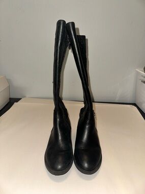 Girls Copper Key Black Riding Boots